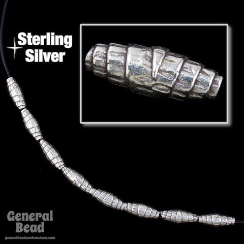 12mm Thai Sterling Silver Croissant Bead-General Bead