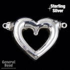 24mm Sterling Silver Open Heart Clasp-General Bead