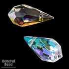 9mm x 18mm Crystal AB Cut Glass Teardrop #XCD002-General Bead