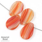 10mm x 18mm Matte Red/Crystal Hurricane Flat Teardrop (12 Pcs) #XCG006-General Bead