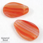10mm x 18mm Matte Red/Crystal Hurricane Flat Teardrop (12 Pcs) #XCG006-General Bead