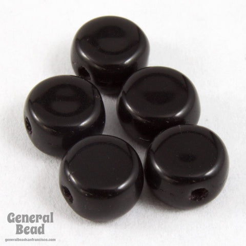 4mm Opaque Black Disc Bead (100 Pcs) #XCG009-General Bead