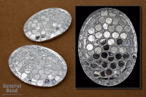 20mm x 30mm Crystal Snakeskin Oval Vintage Cabochon #XGF042-General Bead