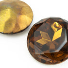25mm Smoked Topaz Faceted Point Back Cabochon #XGP006-C-General Bead
