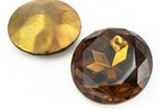 25mm Smoked Topaz Faceted Point Back Cabochon #XGP006-C-General Bead