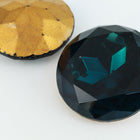25mm Montana Faceted Point Back Cabochon #XGP007-A-General Bead