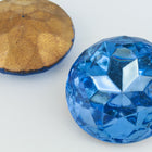 25mm Light Sapphire Faceted Point Back Cabochon #XGP007-D-General Bead
