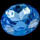 25mm Light Sapphire Faceted Point Back Cabochon #XGP007-D-General Bead