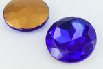 18mm Cobalt Faceted Point Back Cabochon #XGP004-A-General Bead