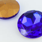 25mm Cobalt Faceted Point Back Cabochon #XGP007-E-General Bead