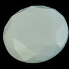 25mm Chalk White Faceted Point Back Cabochon #XGP007-F-General Bead