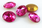 10mm x 12mm Rose Faceted Oval Point Back Cabochon #XGP008.5-A-General Bead