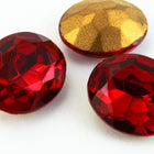 10mm x 12mm Ruby Faceted Oval Point Back Cabochon (2 Pcs) #XGP008.5-F-General Bead