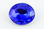 18mm x 25mm Cobalt Faceted Oval Point Back Cabochon #XGP012-J-General Bead