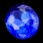 10mm x 12mm Cobalt Faceted Oval Point Back Cabochon #XGP008-A-General Bead