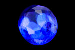 18mm x 25mm Cobalt Faceted Oval Point Back Cabochon #XGP012-J-General Bead