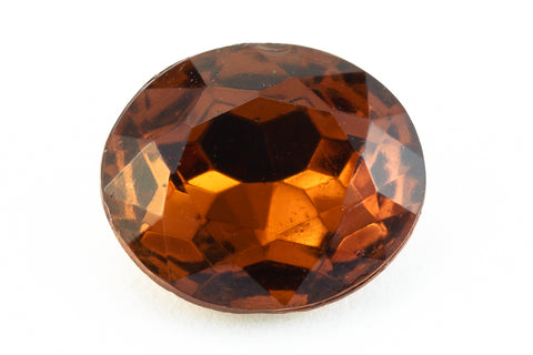 11mm Dark Topaz Faceted Point Back Cabochon #XGP001-D-General Bead