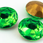 11mm Peridot Faceted Point Back Cabochon #XGP002-A-General Bead