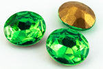 11mm Peridot Faceted Point Back Cabochon #XGP002-A-General Bead
