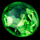 11mm Peridot Faceted Point Back Cabochon #XGP002-A-General Bead