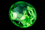 11mm Peridot Faceted Point Back Cabochon #XGP002-A-General Bead
