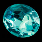 11mm Aqua Faceted Point Back Cabochon #XGP002-B-General Bead