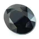 10mm x 12mm Jet Faceted Oval Point Back Cabochon #XGP008-H-General Bead