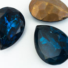 18mm x 25mm Montana Faceted Teardrop Point Back Cabochon #XGP016-C-General Bead
