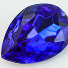 18mm x 25mm Cobalt Faceted Teardrop Point Back Cabochon #XGP016-I-General Bead