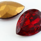 18mm x 25mm Ruby Faceted Teardrop Point Back Cabochon #XGP017-G-General Bead