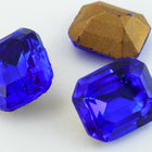 10mm x 12mm Cobalt Faceted Octagon Point Back Cabochon #XGP018-E-General Bead