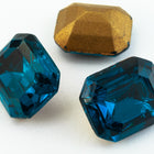 10mm x 12mm Montana Sapphire Faceted Octagon Point Back Cabochon #XGP018-G-General Bead