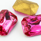 13mm x 18mm Rose Faceted Octagon Point Back Cabochon #XGP020-H-General Bead