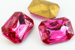 13mm x 18mm Rose Faceted Octagon Point Back Cabochon #XGP020-H-General Bead
