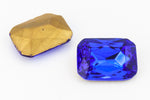 13mm x 18mm Sapphire Faceted Octagon Point Back Cabochon #XGP021-D-General Bead