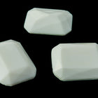 13mm x 18mm Chalk White Faceted Octagon Point Back Cabochon #XGP021-A-General Bead