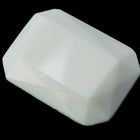 13mm x 18mm Chalk White Faceted Octagon Point Back Cabochon #XGP021-A-General Bead