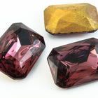 13mm x 18mm Amethyst Faceted Octagon Point Back Cabochon #XGP021-E-General Bead