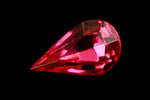 5.5mm x 10mm Rose Faceted Teardrop Point Back Cabochon #XGP023-B-General Bead