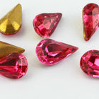 5.5mm x 10mm Rose Faceted Teardrop Point Back Cabochon #XGP023-B-General Bead