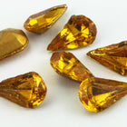 5.5mm x 10mm Topaz Faceted Teardrop Point Back Cabochon #XGP023-D-General Bead