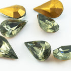 5.5mm x 10mm Black Diamond Faceted Teardrop Point Back Cabochon #XGP024-B-General Bead