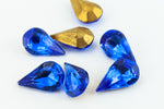 5.5mm x 10mm Sapphire Faceted Teardrop Point Back Cabochon #XGP024-E-General Bead