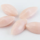 7mm x 15mm Opaque Rose Smooth Navette Point Back Cabochon (2 Pcs) #XGP025-A-General Bead