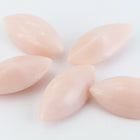 7mm x 15mm Opaque Rose Smooth Navette Point Back Cabochon (2 Pcs) #XGP025-A-General Bead
