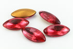 7mm x 15mm Rose Smooth Navette Point Back Cabochon (2 Pcs) #XGP025-G-General Bead