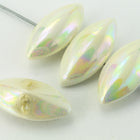 7mm x 15mm "Mother of Pearl" Smooth Navette Point Back Cabochon (2 Pcs) #XGP026-A-General Bead