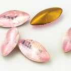 7mm x 15mm Rose Zebra Smooth Navette Point Back Cabochon (2 Pcs) #XGP026-C-General Bead