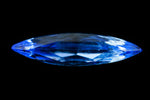 6mm x 24mm Lt. Sapphire Faceted Navette Point Back Cabochon #XGP027-A-General Bead