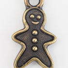 19mm Antique Brass Tierracast Gingerbread Person Charm #XMAS005-General Bead